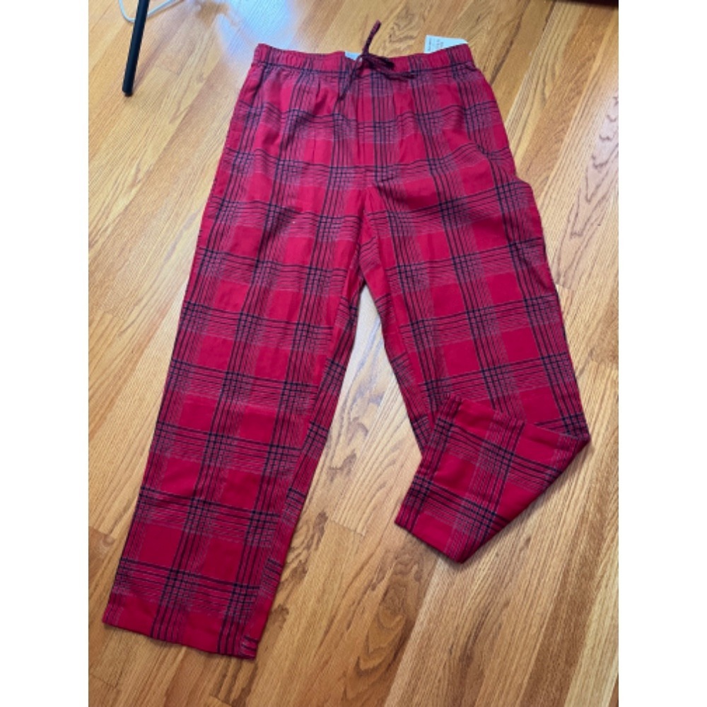 Lands' End Blake Shelton Plaid Pajama Pants‎ Sleepwear Loungewear Red Large NWT